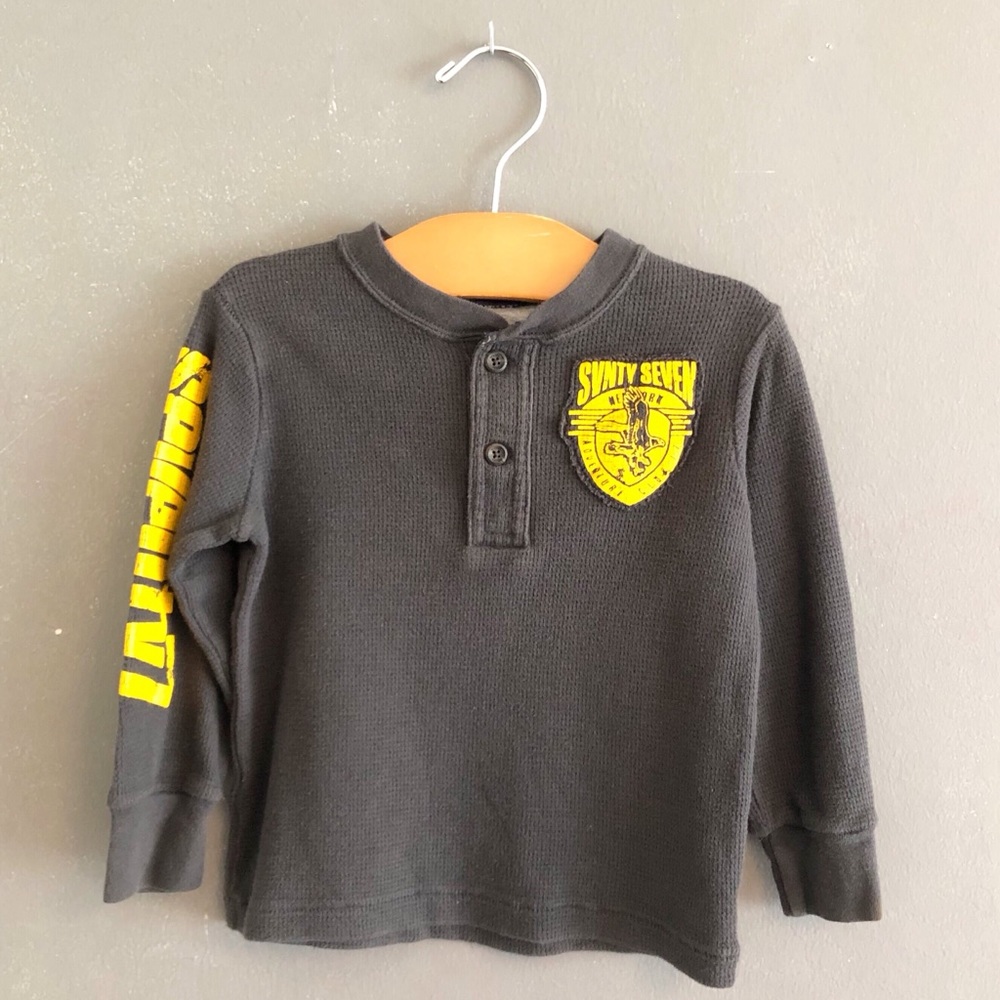 Boys Graphic L/S Waffle Knit by 77Kids